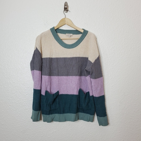 LOFT Sweaters - LOFT Color Block Knit Pullover Sweater